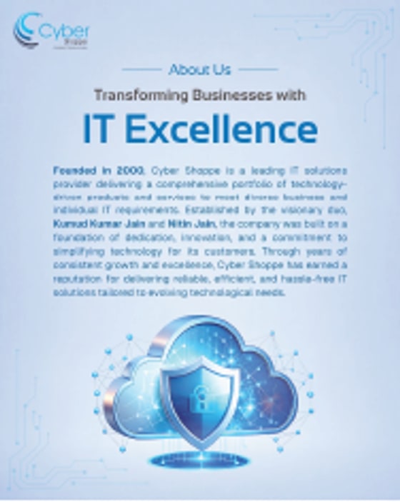 About Us post, Transforming Businesses with IT Excellence, noting the company was founded in 2000